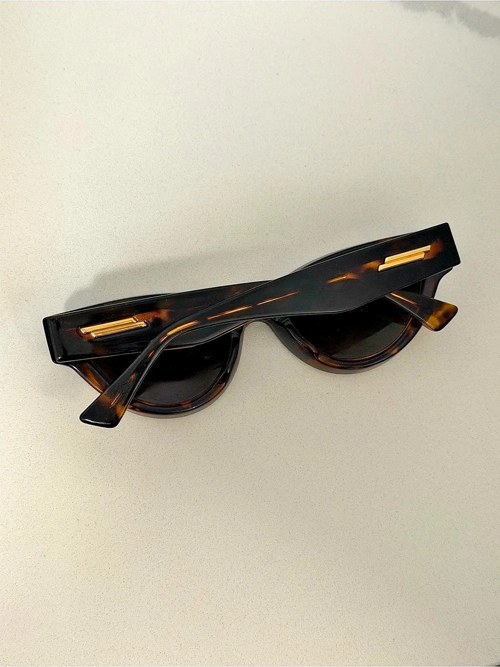Bottega Veneta BV1447S Cat-Eye Sunglasses in Brown & Black
